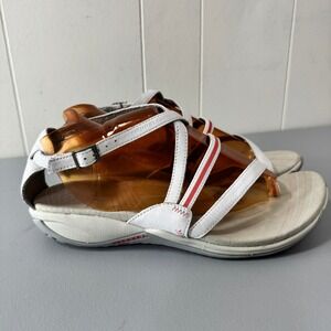 Merrell Lilium White Cayenne Leather Thong Sandals Womens US 10 EU 41